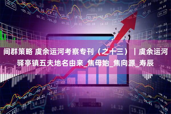 间群策略 虞余运河考察专刊（之十三）｜虞余运河驿亭镇五夫地名由来_焦母始_焦向源_寿辰