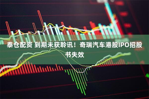 泰仓配资 到期未获聆讯！奇瑞汽车港股IPO招股书失效