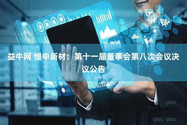 益牛网 恒申新材：第十一届董事会第八次会议决议公告