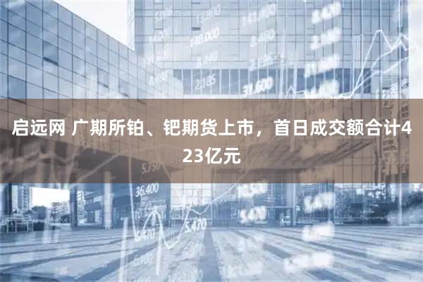 启远网 广期所铂、钯期货上市，首日成交额合计423亿元